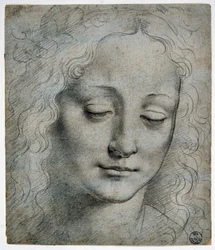 Giovanni Antonio Boltraffio: cabeza de un niño con corona de hojas al estilo de Verrocchio