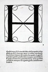 H, ilustración de 