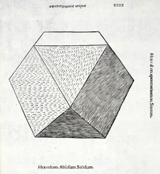 Hexaedron abscisum solidum, ilustración de 