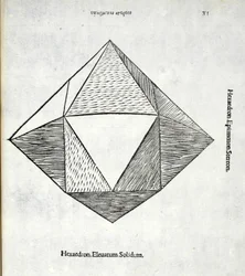 Hexaedro elevado sólido, ilustración de 
