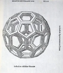 Icosaedro vacío, ilustración de 
