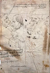 Caricaturas masculinas y lista de la biblioteca, Codex Trivulzianus