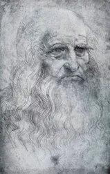 Autorretrato de Leonardo da Vinci, c. 1512-1515, 1954
