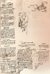 Boceto de un pico en Armenia y un mapa esquemático de Armenia, c1472-c1519 1883