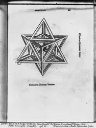 Stella octangula, de De Divina Proportione de Luca Pacioli, publicado en 1509, Venecia