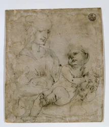 Estudio para la Madonna con gato