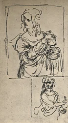 Estudios para una Santa María Magdalena, c1480-1482 1945