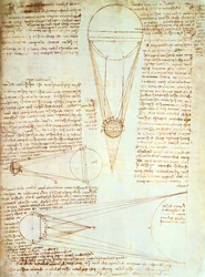 Estudios sobre la iluminación de la Luna, fol. 1r del Códice Leicester, hacia 1506-08