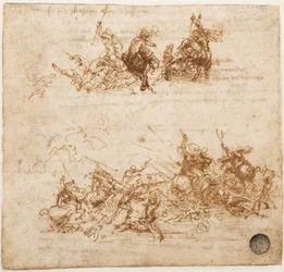 Estudio para la Batalla de Anghiari, ca 1503-1504