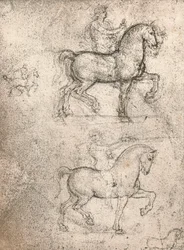 Estudio para el Monumento Sforza, c. 1482-c. 1499