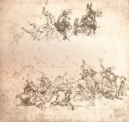 Estudio para el cartón de la Batalla de Anghiari, c1472-c1505 1883