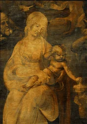 La Adoración de los Reyes Magos, inacabada (pintura sobre madera)