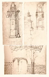 Tres dibujos arquitectónicos, c1472-c1519 1883