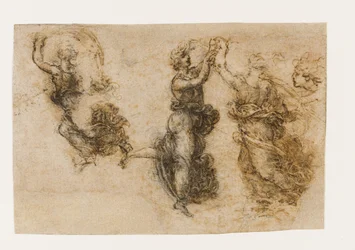 Tres figuras femeninas danzantes, 1517-1518