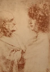 Dos cabezas de perfil, c.1500