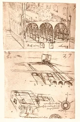 Dos dibujos arquitectónicos, c. 1472-c. 1519