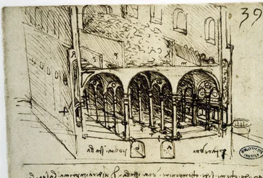 Urbanismo: plano arquitectónico (39) de Leonardo da Vinci - Biblioteca del Instituto de Francia