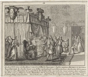 La Muerte de Pedro el Grande el 8 de febrero de 1725