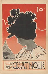 Cartel para la revista Le Chat Noir
Lire Le Chat Noir (título en el objeto)