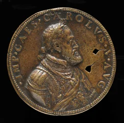 Carlos V, 1500-1558, Rey de España 1516-1556, Emperador del Sacro Imperio Romano 1519 [anverso], 1547 o después