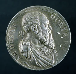 Medallón de retrato de Andrea Doria (1466-1560) (anverso), c.1541 (plata)
