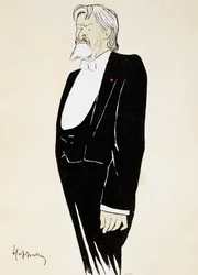 Actor Jean Mounet-Sully, caricatura por Leonetto Cappiello