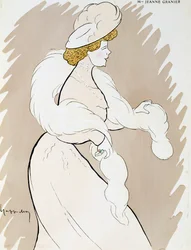 Actriz Jeanne Granier (1852-1939), dibujo de Leonetto Cappiello (1875-1942)