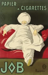 Cartel publicitario para el papel de seda Job, c. 1930