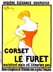 Anuncio de corsé por Leonetto Cappiello alrededor de 1901