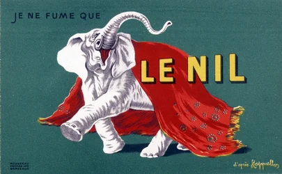 Solo fumo el Nilo. Cartel publicitario de cigarrillos "El Nilo" por Leonetto Cappiello (1875-1942). sd. siglo XX