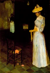 Dama en un interior