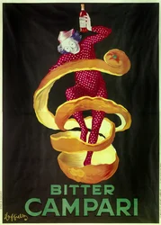 Cartel para el aperitivo Bitter Campari. Ilustración de Leonetto Cappiello (1875-1942) 1921 París, artes decorativas
