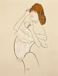 Sarah Bernhardt (1844-1923) interpretando a la Dama de las Camelias, adaptación teatral de la novela de Alexandre Dumas (1824-1895), grabado de Leonetto Cappiello (1875-1942)
