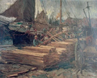 Descargando madera
