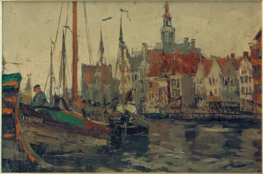 Barco pesquero en el puerto de Emden