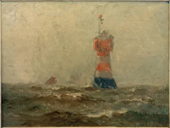 Faro Roter Sand en la desembocadura del Weser