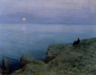 Alexander Pushkin (1799-1837) en la Orilla del Mar, 1896