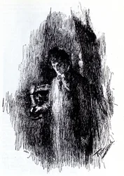 Ilustración del drama El Baile de Máscaras de M. Lermontov, 1891