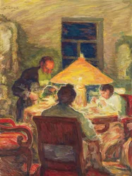 León Tolstói con su familia, por Pasternak, Leonid Osipovich (1862-1945)