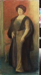 Retrato de Anna Vysotskaya (?). Obra de Leonid Osipovich Pasternak (1862-1945), pastel sobre cartón