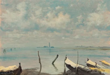 Vista de Venecia desde Mestre (Paisaje de laguna)