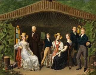 Alemán: La familia imperial alrededor del duque de Reichstadt en una casa de verano