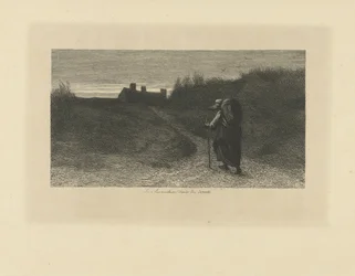 Caminante en un paisaje de dunas