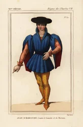 Jean VIII de Harcourt, caballero francés, conde de Aumale y Mortain
