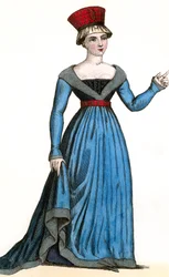 Marie de Fayel esposa de Renaud-de-Nanteuil y madre de Marguerite-de-Nanteuil, bajo el reinado de CharlesVII