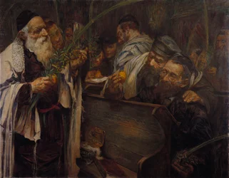 Sukkot en la sinagoga