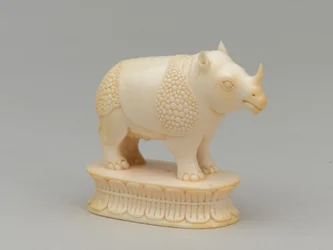 Alfil blanco, pieza de ajedrez, India, c.1820