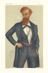 James Ludovic Lindsay (Lord Lindsay) MP - retrato de pie