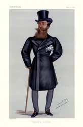 General de División Henry Hope Crealock - retrato de pie con bastón y sombrero de copa