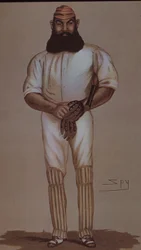Héroe del cricket W.G. Grace, caricatura para Vanity Fair